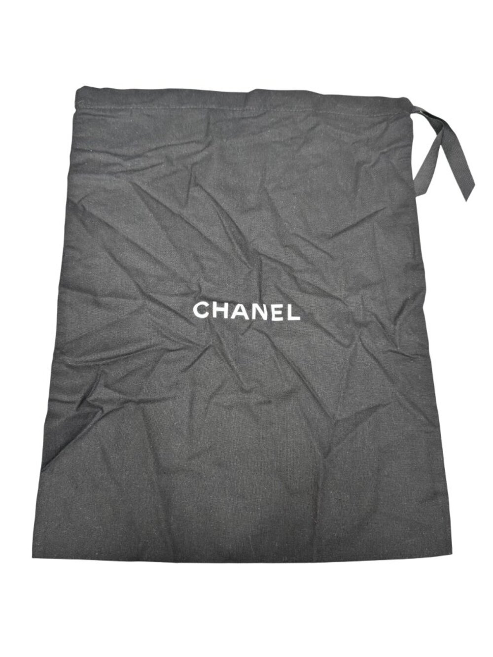 Chanel Black Dust Bag Drawstring 15.5x12 Storage Gift Purse Shoes Accessories